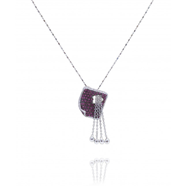 Amethyst and Diamond Pave Set Pendant