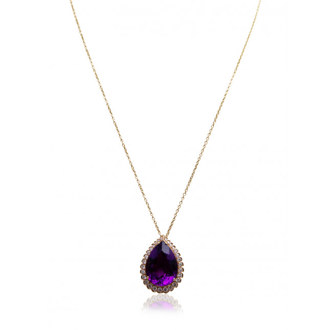Amethyst and Diamond pendant 