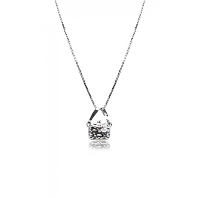 Diamond Handbag Charm Necklace 