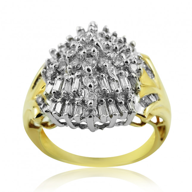 Diamond Cluster Cocktail Ring 