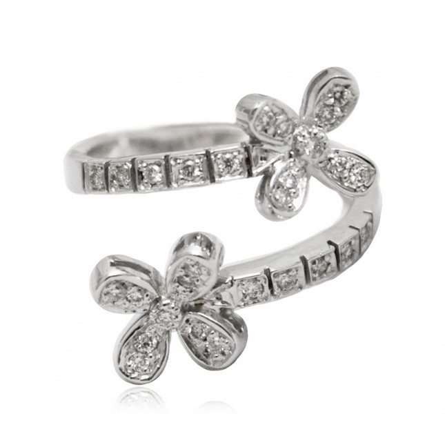 Diamond Flower Ring 