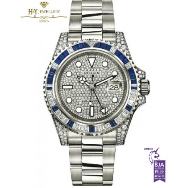Rolex gmt master 2 diamonds sapphires online