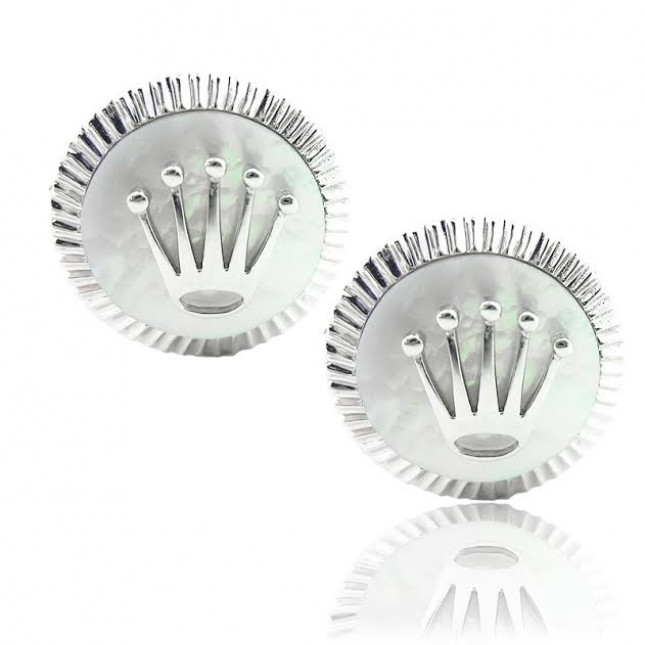 Rolex Design Mother Of Pearl Cufflinks