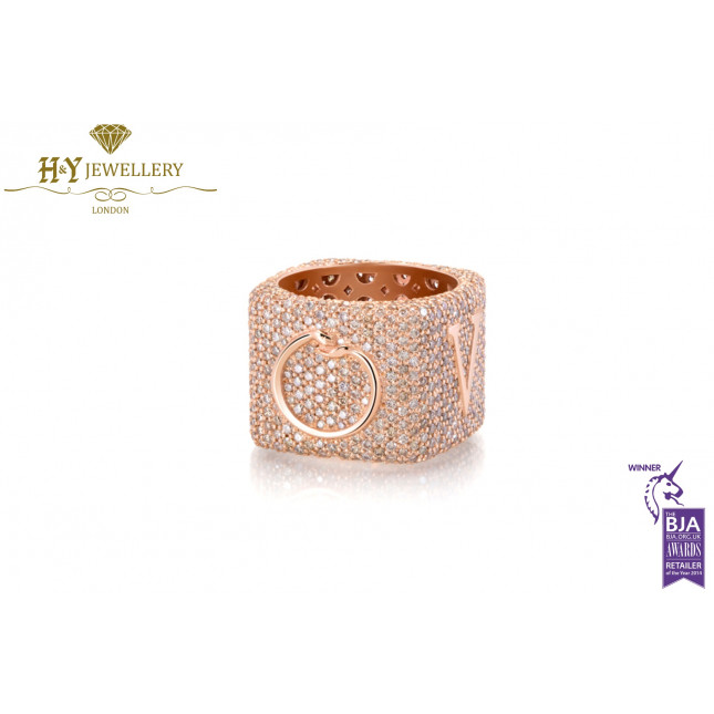 Two Worlds Ring Pavé By Lorenzo Quinn - Rose Gold 
