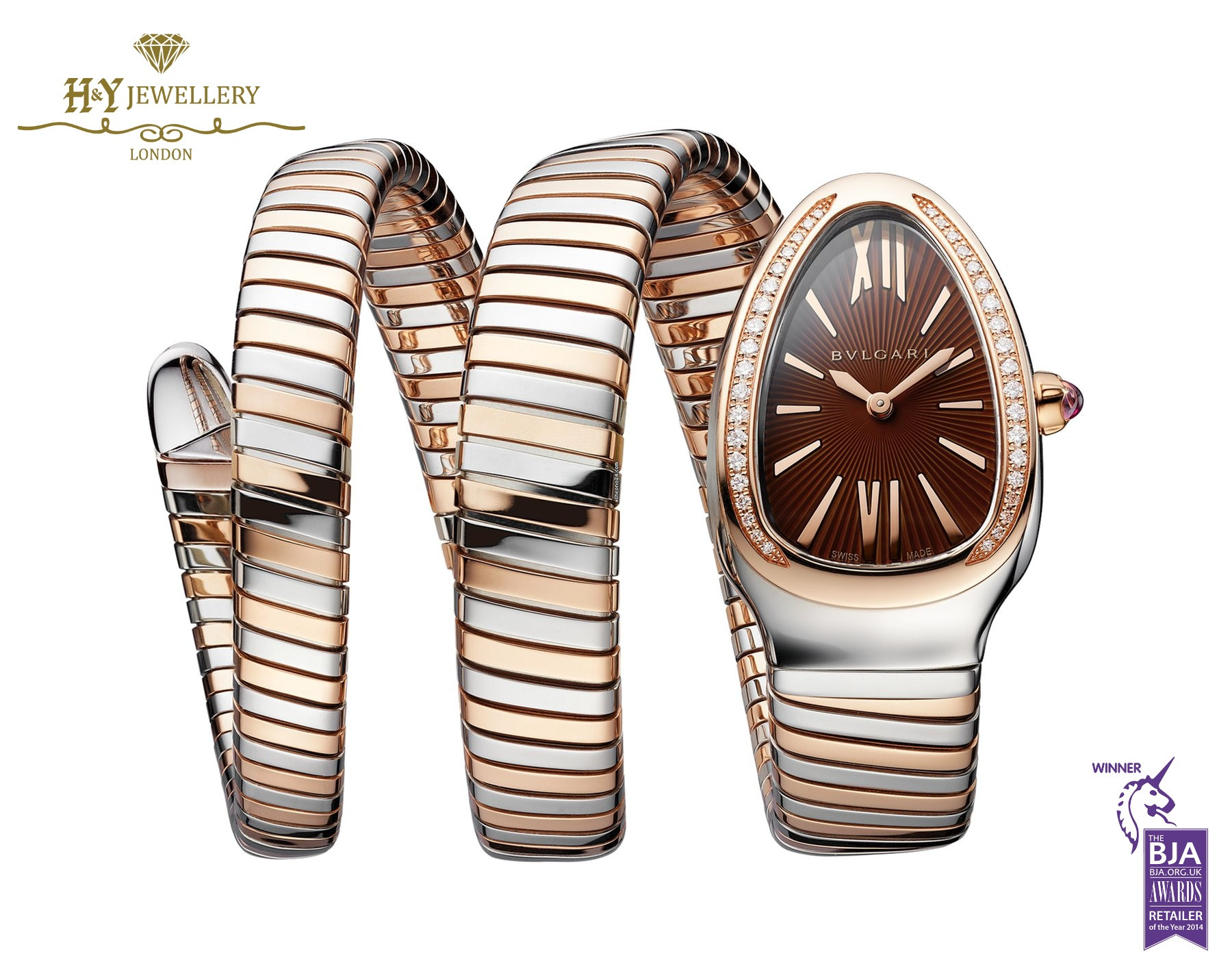Bulgari two tone watch deals