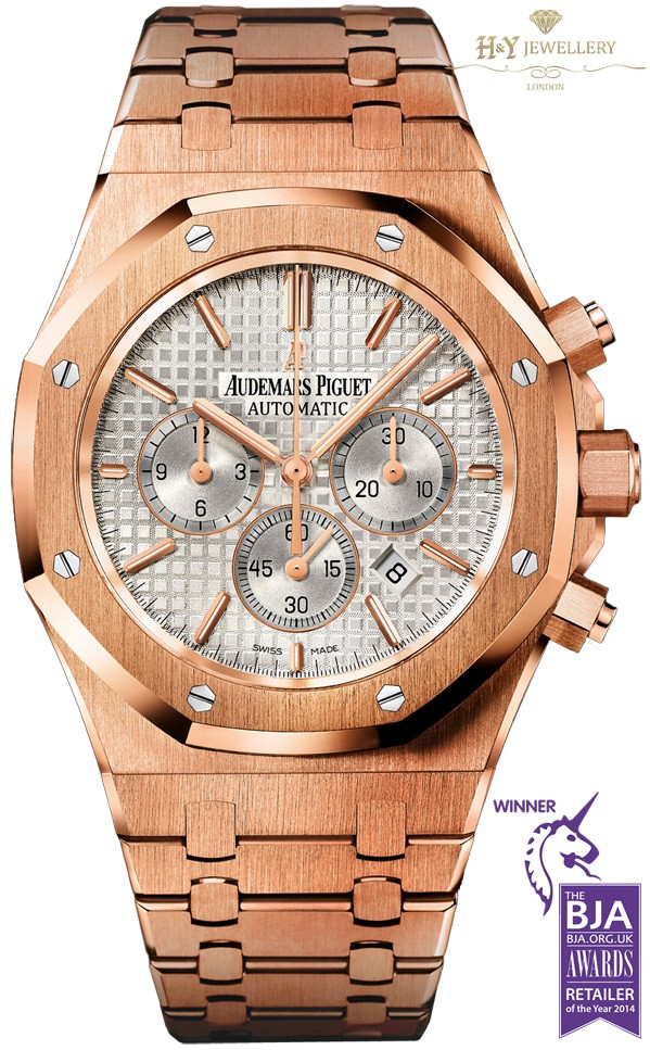 Royal oak rose shop gold white dial
