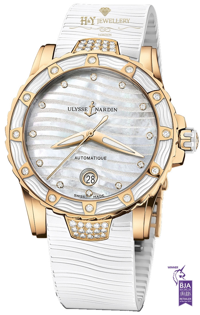 Ulysse Nardin Ladies Diver Rose Gold ref 8156 180