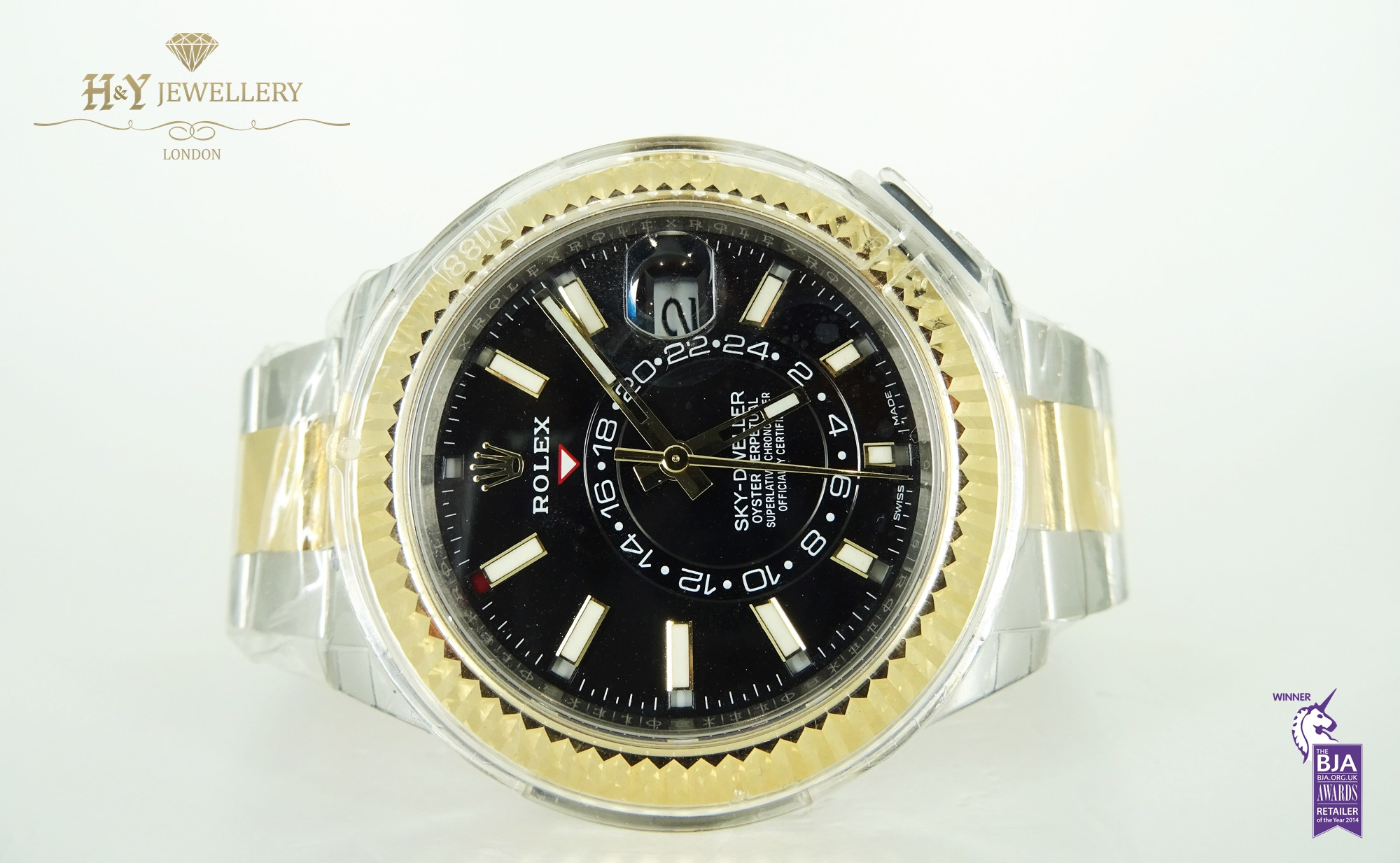 Sky dweller stahl gold sale