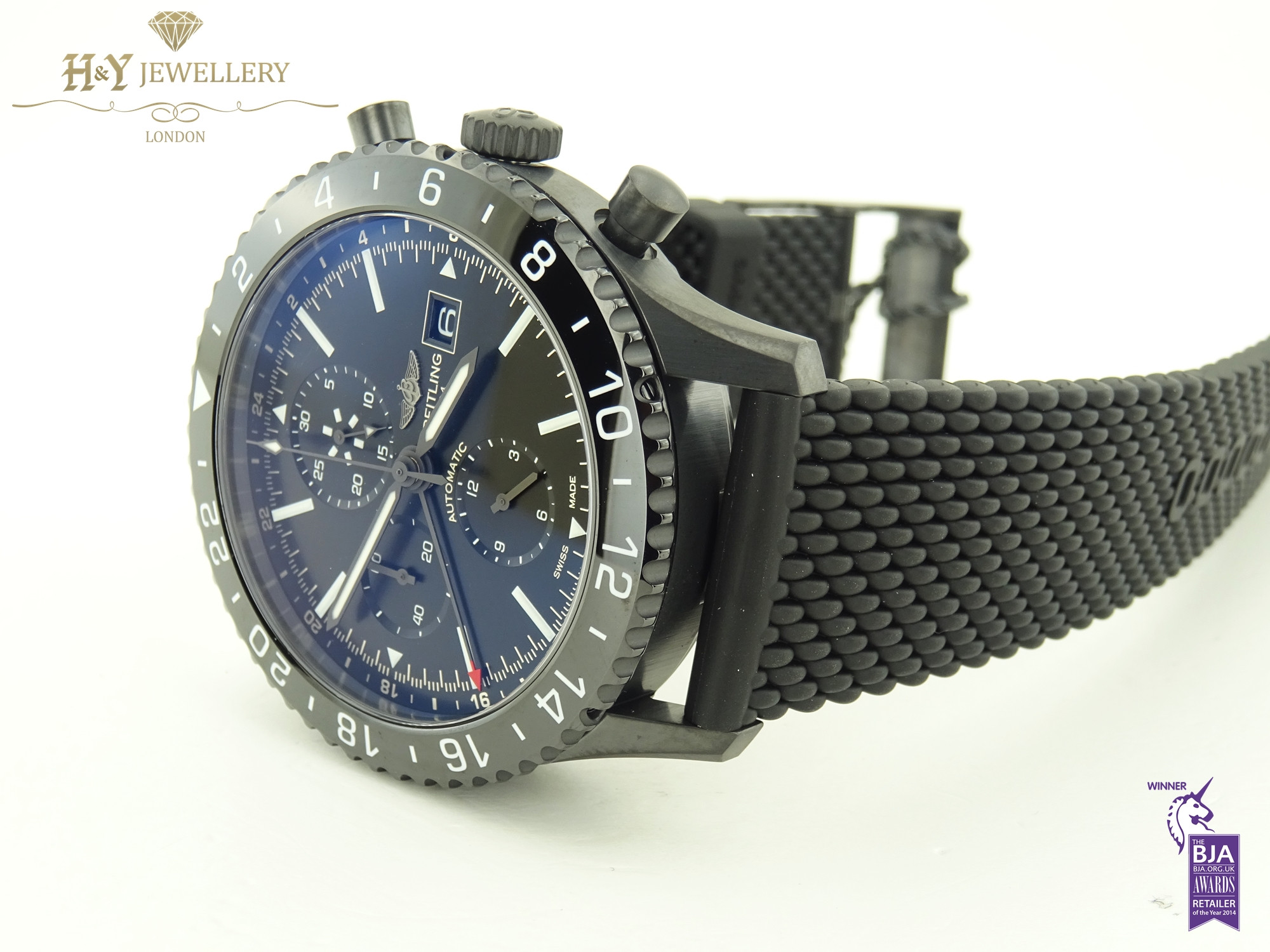 Breitling chronoliner blacksteel store