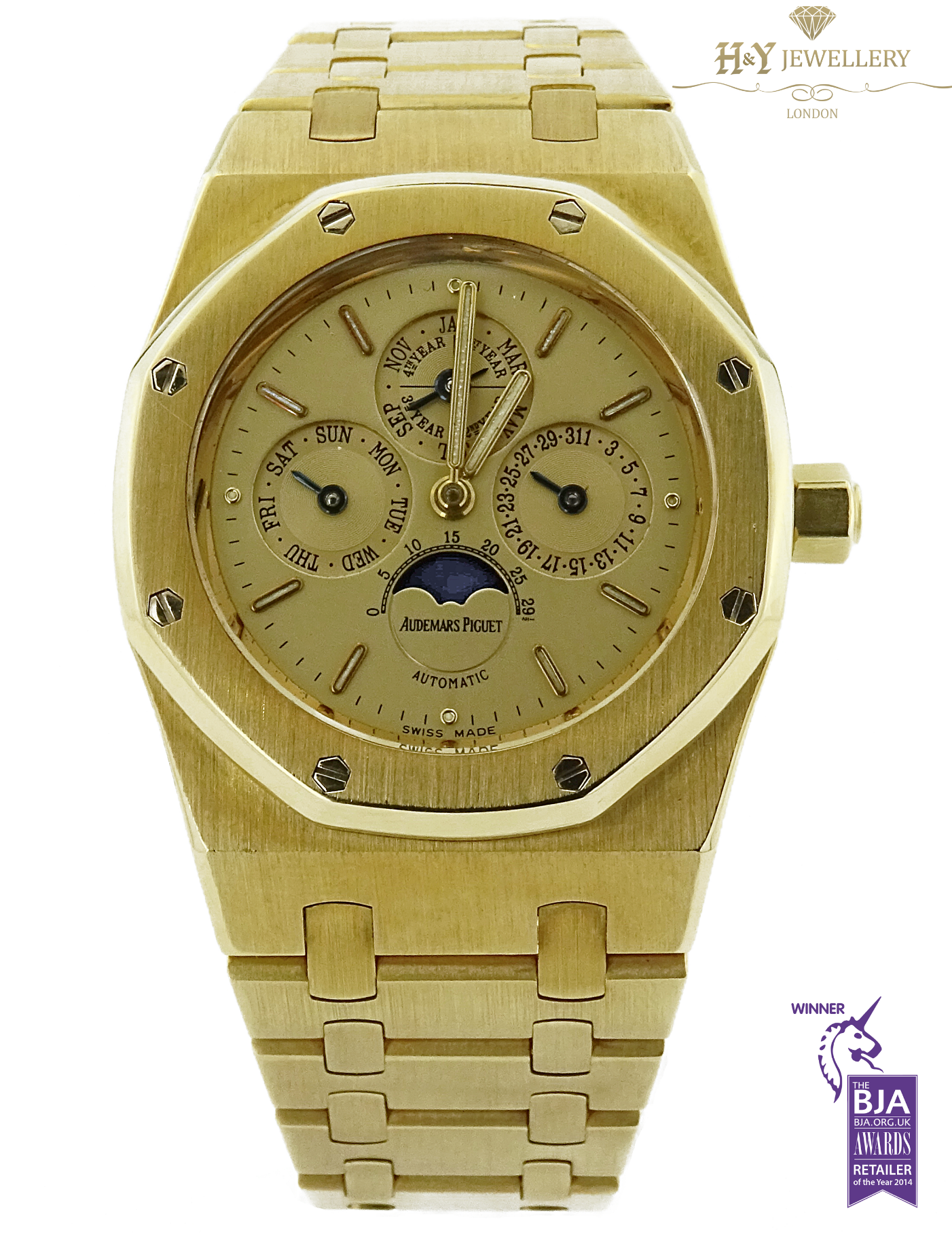 Audemars Piguet Perpetual Calendar Quantieme Yellow Gold Vintage ref