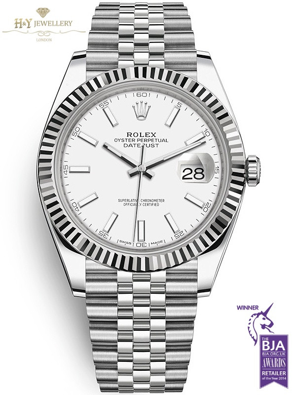White rolex online datejust