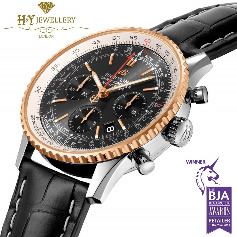 Breitling Navitimer B01 Chronograph 43mm Stainless Steel 18k Red Gold UB0121211F1P1