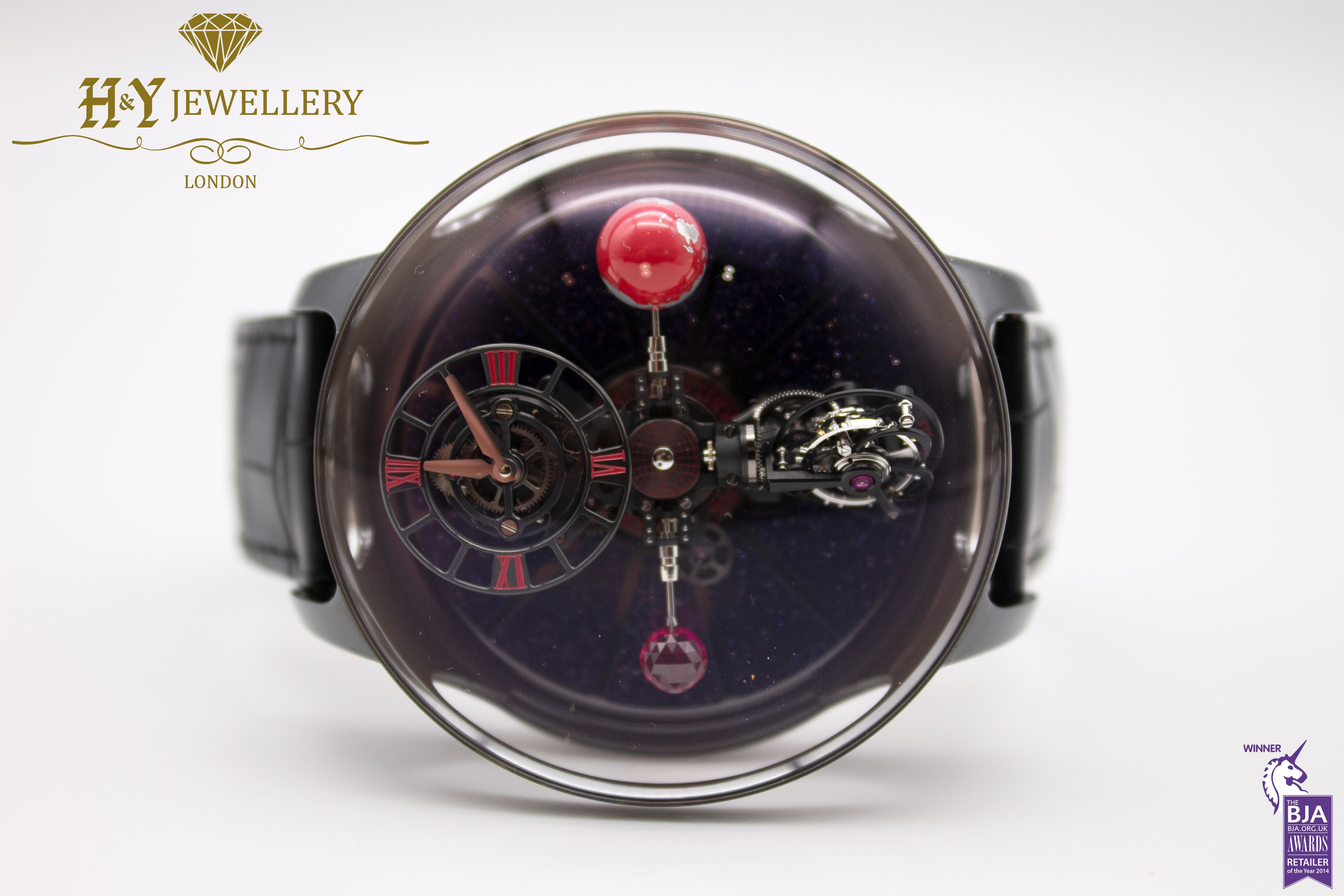 Jacob Co Astronomia Tourbillon Black Ceramic Black Red