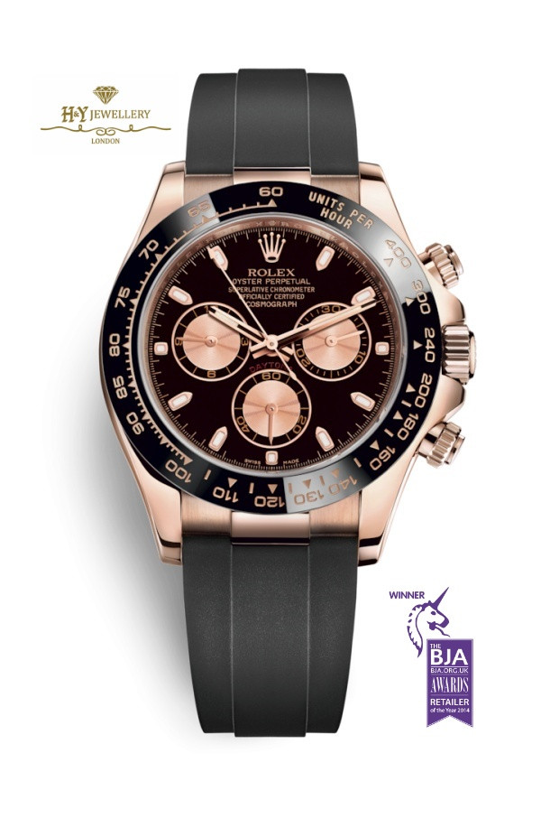 Daytona rose gold store rubber
