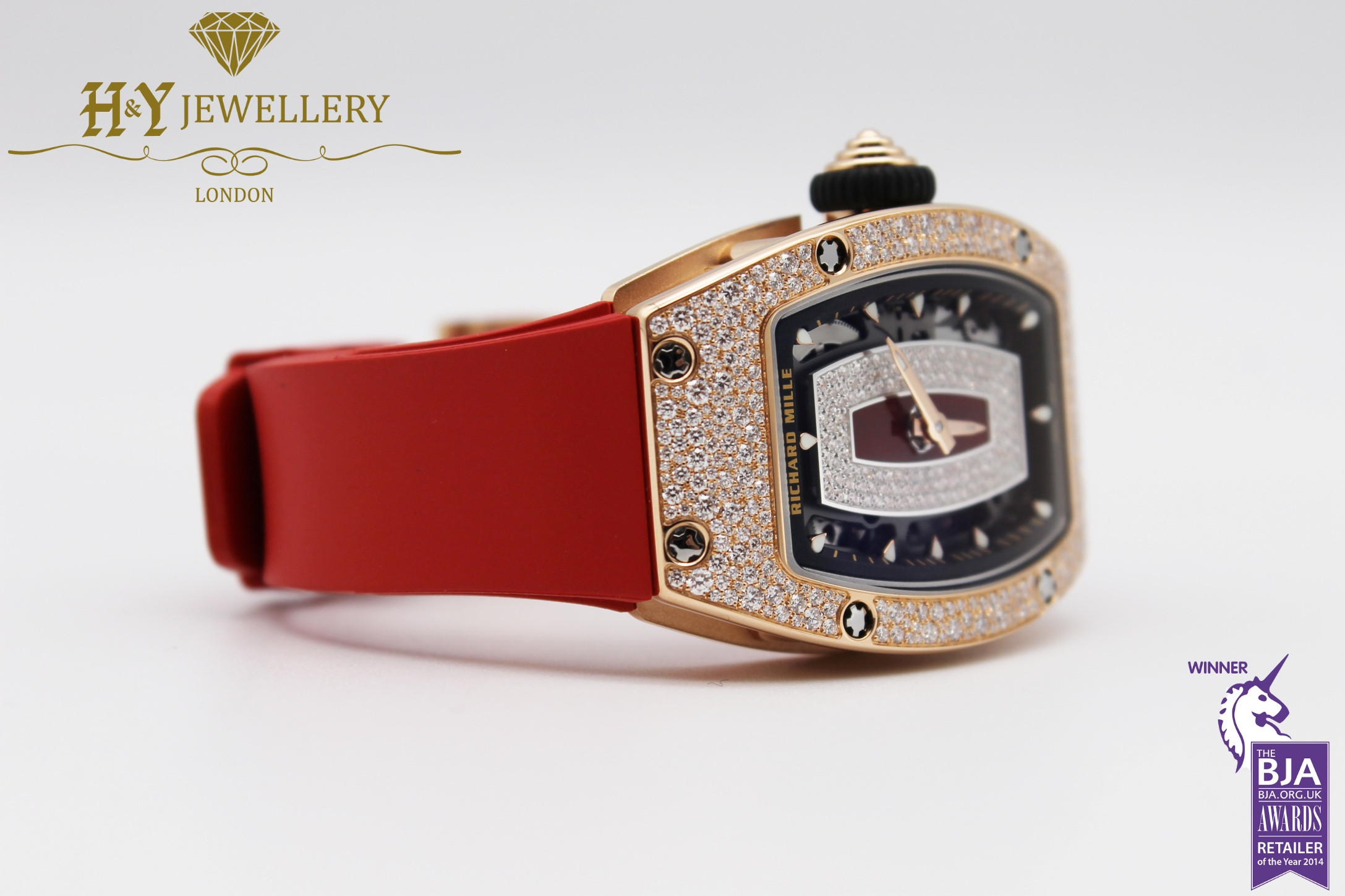 Richard mille rose gold diamond new arrivals