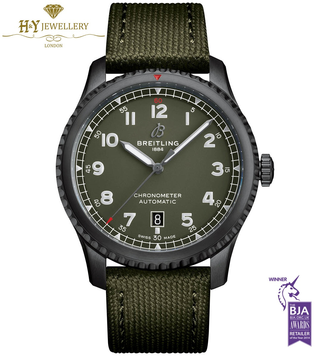 Breitling Aviator 8 Curtiss Warhawk DLC Coated Stainless Steel ref M173152A1L1X1