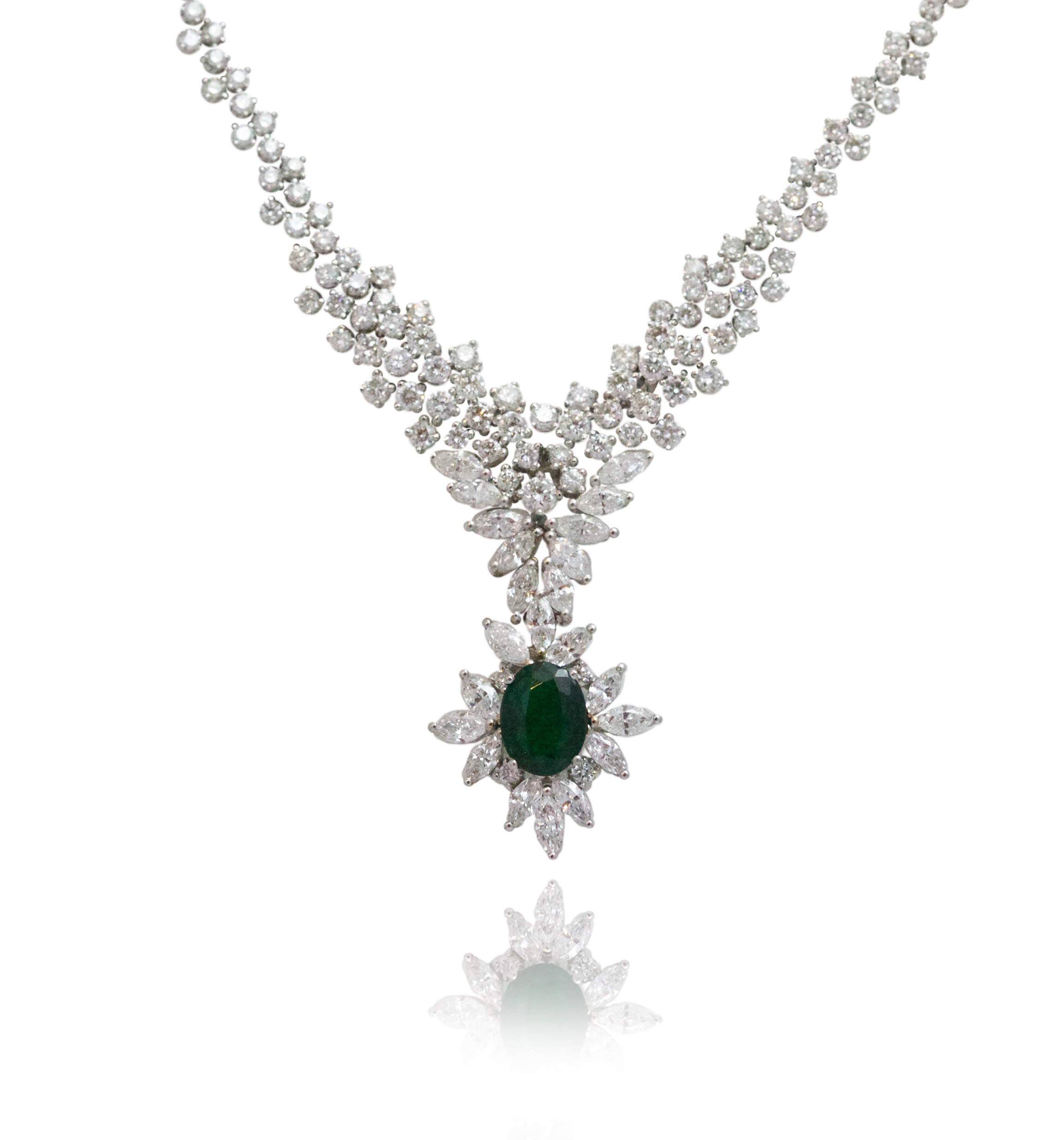 Diamond statement clearance necklace