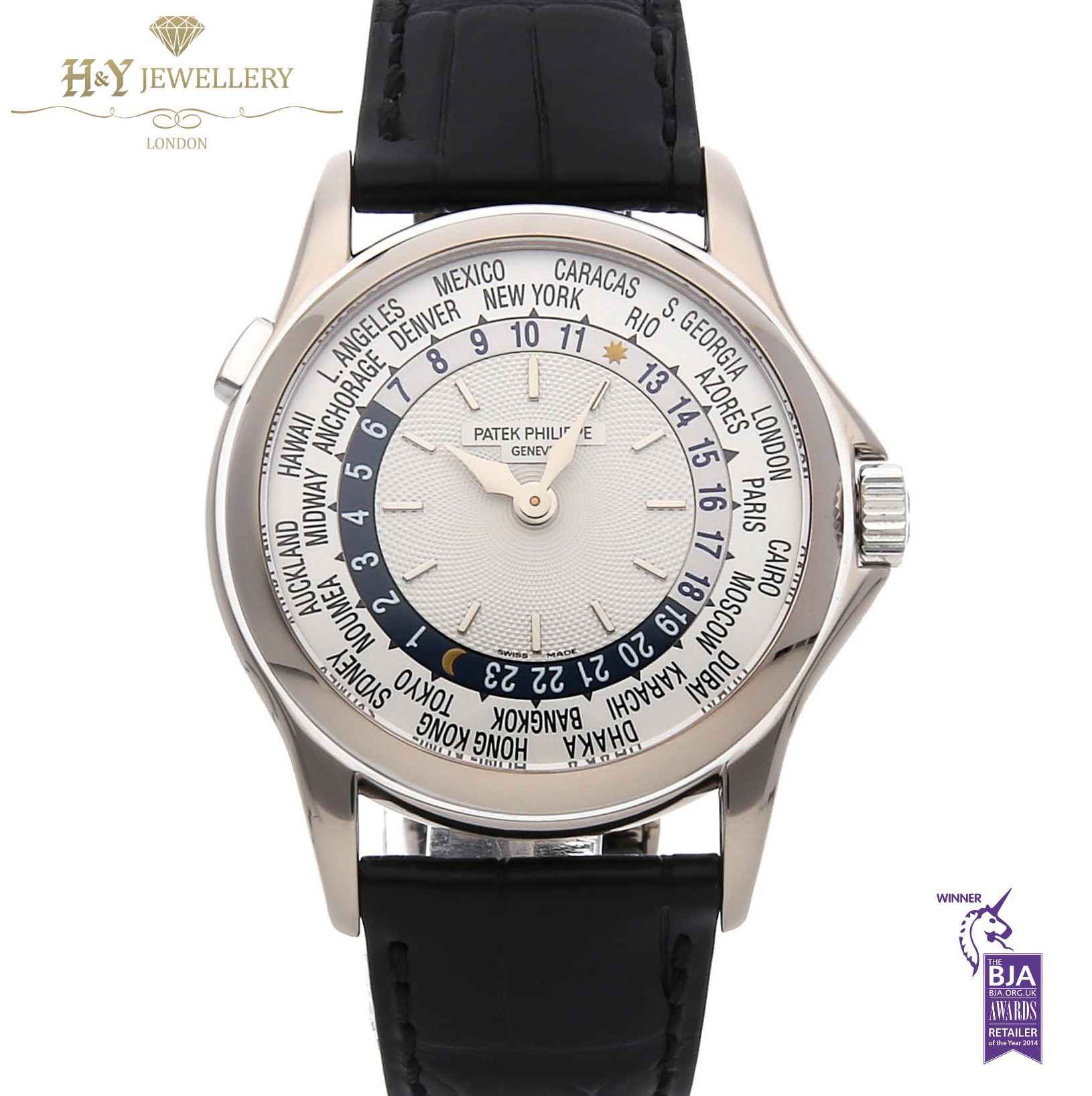 Patek philippe world outlet time white gold