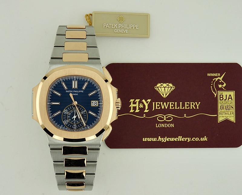 Patek Philippe Nautilus Chronograph Rose Gold And Steel ref 5980