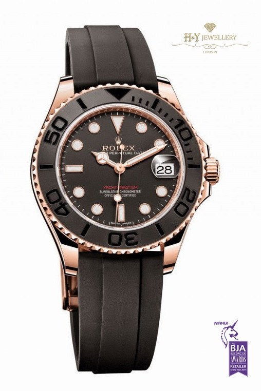 Yacht master 37mm rose discount gold