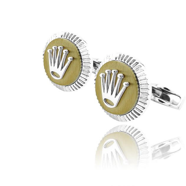 Rolex Design Matt Gold Finish Cufflinks