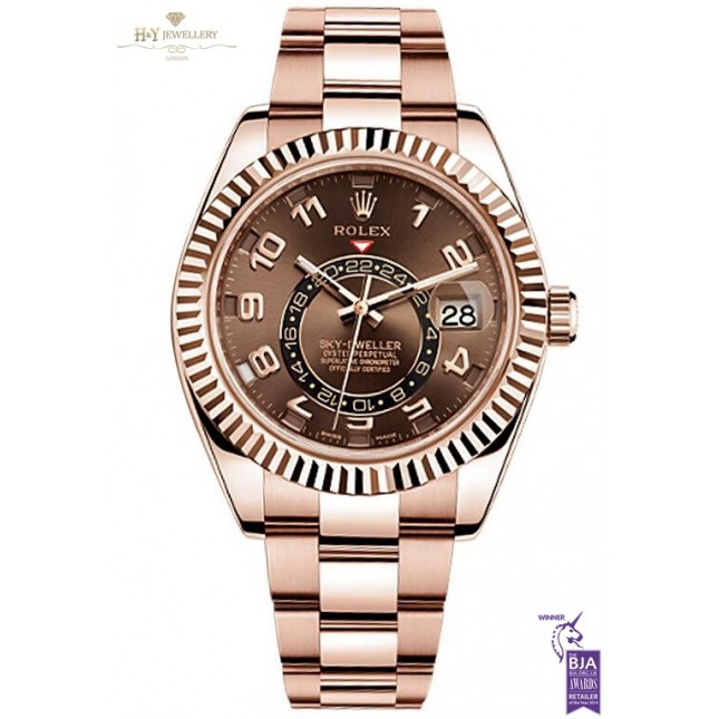 Rolex Sky Dweller Full Rose Gold Chocolate ref 326935