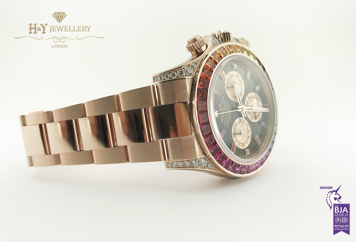 Rolex Daytona Rainbow Rose gold ref 116595RBOW