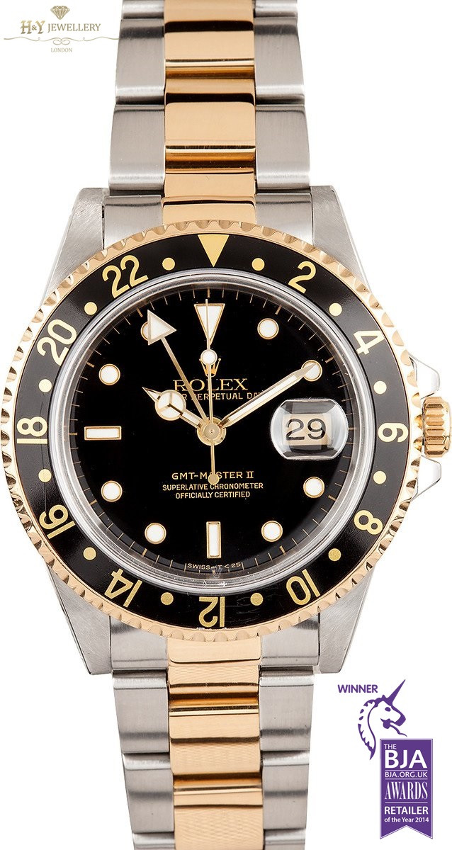 Rolex gmt steel and gold top