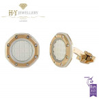 Audemars Piguet Rose Gold Cufflinks with White Tapisserie pattern  - ref BM0724.OKU.05.N029
