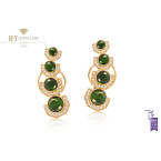 Ananya Yellow Gold Celeste Ear Cuffs set with Tourmalines and Diamonds