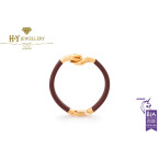 Give & Receive By Lorenzo Quinn - Yellow Gold w/ Brown Leather