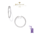 High Jewellery White Gold Chopard Diamond Hoop Earrings