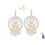 White and Yellow Gold Brio Diamond Earrings - 27.83 ct