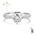 White Gold Brilliant Cut Engagement ring - 1.24 ct