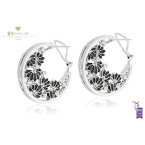Ananya Lotus Samsara Earrings set with Diamonds