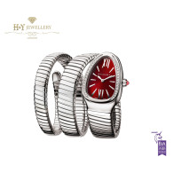 Serpenti Tubogas Red Lacquered Dial Steel - ref 102682