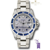 Rolex Submariner White Gold with Sapphires and Diamonds Factory Set - ref 116659SABR