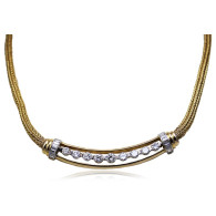 Yellow Gold Necklace With Brilliant Cut Diamonds