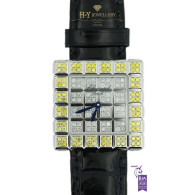 Chopard Montre Ice Cube White Gold with Diamonds and Fancy Yellow Sapphires - ref 136815-1010