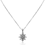 White Gold Pendant With Brilliant Cut Diamonds