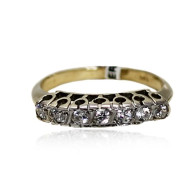 Yellow Gold Ring With Brilliant Cut Diamonds