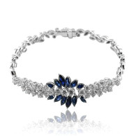White Gold Sapphire And Diamond Bracelet