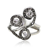 White Gold Ring With Brilliant Cut Diamonds