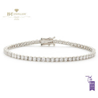 White Gold Round Cut Diamond Tennis Bracelet