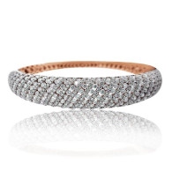 Rose Gold and White Diamond Bangle 
