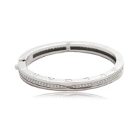 Bvlgari White Gold and Diamond Bangle 