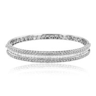 White Gold Diamond Bangle