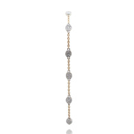Rose Gold and White Diamond Charm Bracelet 