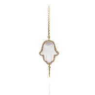 Mother Of The Pearl Fatima Hand Charm Bracelet 