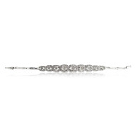 White Gold Vintage Bracelet With Brilliant Cut Diamonds